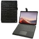 レザーケース Microsoft Surface Pro X - Crocodile nero