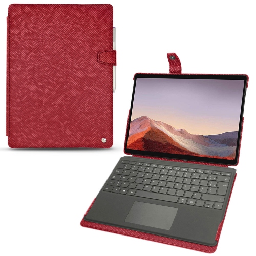 Funda de piel Microsoft Surface ProXRouge passion ( Pantone #a6192e ) 