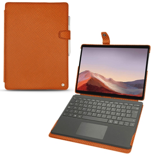 가죽 커버 Microsoft Surface Pro XOrange vibrant ( Pantone #e36b39 ) 
