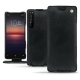 Custodia in pelle Sony Xperia 1 II - Dark vintage ( Roughtcut - Black#5256 ) 