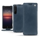 Sony Xperia 1 II leather case - Jean vintage ( Roughtcut - Pantone 285U  ) 