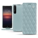 レザーケース Sony Xperia 1 II - Bleu ciel - Couture ( Nappa - Pantone 277C ) 