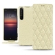 Housse cuir Sony Xperia 1 II - Ivoire - Couture ( Sleek P C12 - White ) 