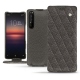 レザーケース Sony Xperia 1 II - Anthracite - Couture ( Pantone 424C ) 