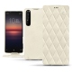 Sony Xperia 1 II leather case - Blanc escumo - Couture