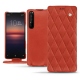 Lederschutzhülle Sony Xperia 1 II - Arange clouquié - Couture