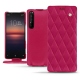 Lederschutzhülle Sony Xperia 1 II - Rose fluo - Couture