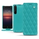 Lederschutzhülle Sony Xperia 1 II - Bleu fluo - Couture