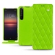 Lederschutzhülle Sony Xperia 1 II - Vert fluo - Couture