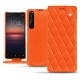 Sony Xperia 1 II leather case - Orange fluo - Couture