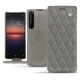 Housse cuir Sony Xperia 1 II - Acier vintage - Couture