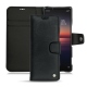 Sony Xperia 1 II leather case - Dark vintage ( Roughtcut - Black#5256 ) 