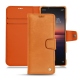 Sony Xperia 1 II leather case - Mandarine vintage ( Pantone 165C ) 
