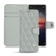 Capa em pele Sony Xperia 1 II - Gris - Couture ( Nappa - Pantone W428C ) 