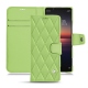 Sony Xperia 1 II leather case - Vert olive - Couture ( Nappa - Pantone 578U ) 