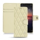 Lederschutzhülle Sony Xperia 1 II - Ivoire - Couture ( Sleek P C12 - White ) 