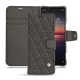 Lederschutzhülle Sony Xperia 1 II - Anthracite - Couture ( Pantone 424C ) 