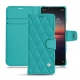 Housse cuir Sony Xperia 1 II - Bleu fluo - Couture