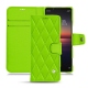 Housse cuir Sony Xperia 1 II - Vert fluo - Couture