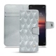 Housse cuir Sony Xperia 1 II - Platinium - Couture