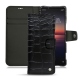 Housse cuir Sony Xperia 1 II - Crocodile nero