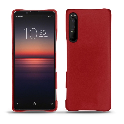 Verkleiden Sie Ihren Xperia 1 II mit den Rümpfen der NoreveRouge ( Nappa - Pantone #d50032 ) 