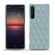 Sony Xperia 1 II leather cover - Bleu ciel - Couture ( Nappa - Pantone 277C ) 
