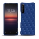 Capa em pele Sony Xperia 1 II - Bleu océan - Couture ( Nappa - Pantone 293C ) 