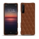 Capa em pele Sony Xperia 1 II - Marron - Couture ( Nappa - Pantone 1615C ) 