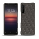 レザーケース Sony Xperia 1 II - Anthracite - Couture ( Pantone 424C ) 