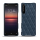 Sony Xperia 1 II leather cover - Jean vintage - Couture