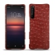 Lederschutzhülle Sony Xperia 1 II - Autruche ciliegia