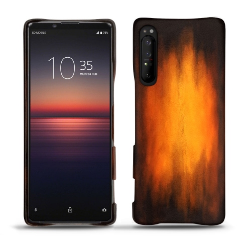 가죽 커버 Sony Xperia 1 IIFauve Patine