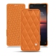 Housse cuir Sony Xperia 1 II - Orange - Couture ( Nappa - Pantone 1495U ) 