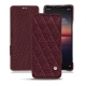 Housse cuir Sony Xperia 1 II - Lie de vin - Couture ( Pantone 5115C ) 