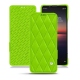 Capa em pele Sony Xperia 1 II - Vert fluo - Couture