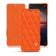 Housse cuir Sony Xperia 1 II - Orange fluo - Couture