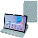 レザーケース Samsung Galaxy Tab S6 Lite - Bleu ciel - Couture ( Nappa - Pantone 277C ) 
