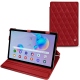 Housse cuir Samsung Galaxy Tab S6 Lite - Rouge - Couture ( Nappa - Pantone 199C ) 