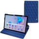 Housse cuir Samsung Galaxy Tab S6 Lite - Bleu océan - Couture ( Nappa - Pantone 293C ) 