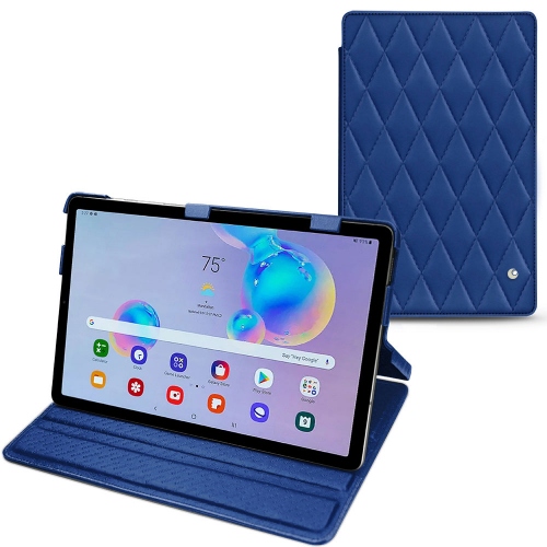 Custodia in pelle per Samsung Galaxy Tab S6 LiteBleu océan - Couture ( Nappa - Pantone #15458a) 