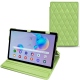 Samsung Galaxy Tab S6 Lite leather case - Vert olive - Couture ( Nappa - Pantone 578U ) 
