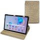 Samsung Galaxy Tab S6 Lite leather case - Autruche desert