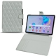 Housse cuir Samsung Galaxy Tab S6 Lite - Gris - Couture ( Nappa - Pantone W428C ) 