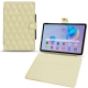 Housse cuir Samsung Galaxy Tab S6 Lite - Beige - Couture ( Nappa - Pantone 7502C ) 