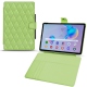 Custodia in pelle Samsung Galaxy Tab S6 Lite - Vert olive - Couture ( Nappa - Pantone 578U ) 