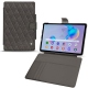 Housse cuir Samsung Galaxy Tab S6 Lite - Anthracite - Couture ( Pantone 424C ) 