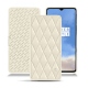 Housse cuir OnePlus 7T - Blanc - Couture ( Bologna - White ) 