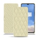 Housse cuir OnePlus 7T - Ivoire - Couture ( Sleek P C12 - White ) 
