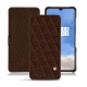 Housse cuir OnePlus 7T - Châtaigne - Couture ( Pantone 476C ) 